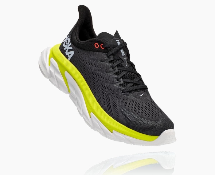 Hoka Løpesko Asfalt Outlet - HOKA ONE ONE Clifton Edge Herre Svart [NO-15XHDJ]